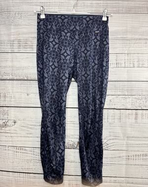 Patagonia Womens Sz M Capilene Midweight Baselayer Leggings Navy Blue